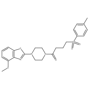 1-(4-(4-Methoxybenzo[d]thiazol-2-yl)piperazin-1-yl)-4-tosylbutan-1-one结构式