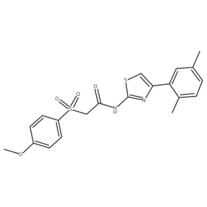 N-(4-(2,5-dimethylphenyl)thiazol-2-yl)-2-((4-methoxyphenyl)sulfonyl)acetamide Structure