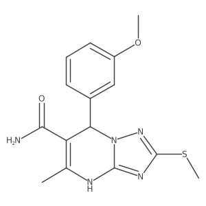7-(3-Methoxyphenyl)-5-methyl-2-(methylthio)-4,7-dihydro-[1,2,4]triazolo[1,5-a]pyrimidine-6-carboxamide Structure