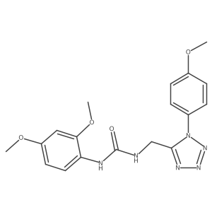 1-(2,4-dimethoxyphenyl)-3-((1-(4-methoxyphenyl)-1H-tetrazol-5-yl)methyl)urea结构式