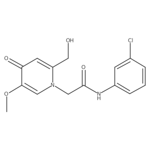 N-(3-chlorophenyl)-2-[2-(hydroxymethyl)-5-methoxy-4-oxo-1,4-dihydropyridin-1-yl]acetamide结构式