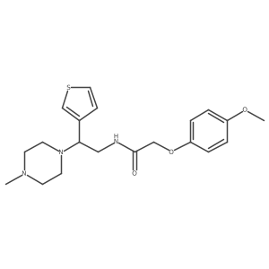2-(4-methoxyphenoxy)-N-(2-(4-methylpiperazin-1-yl)-2-(thiophen-3-yl)ethyl)acetamide Structure