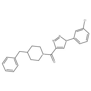 (4-benzylpiperidin-1-yl)(1-(3-chlorophenyl)-1H-1,2,3-triazol-4-yl)methanone Structure