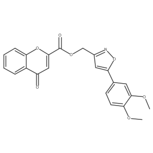 (5-(3,4-dimethoxyphenyl)isoxazol-3-yl)methyl 4-oxo-4H-chromene-2-carboxylate Structure