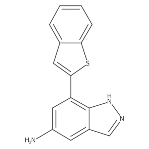 7-benzo[b]thiophen-2-yl-1H-indazol-5-ylamine Structure