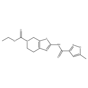 ethyl 2-(5-methyl-1,2-oxazole-3-amido)-4H,5H,6H,7H-[1,3]thiazolo[5,4-c]pyridine-5-carboxylate结构式