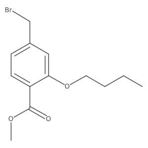 4-Bromomethyl-2-butoxy-benzoic acid methyl ester Structure