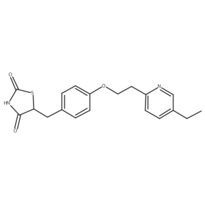 (5S)-5-[[4-[2-(5-ethylpyridin-2-yl)ethoxy]phenyl]methyl]-1,3-thiazolidine-2,4-dione Structure