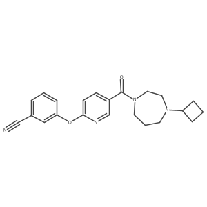 3-(5-(4-Cyclobutyl-1,4-diazepane-1-carbonyl)pyridin-2-yloxy)benzonitrile结构式