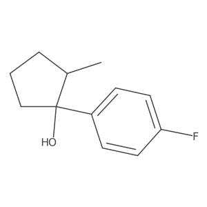 1-(4-Fluorophenyl)-2-methylcyclopentan-1-ol结构式