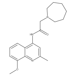 2-(azepan-1-yl)-N-(8-methoxy-2-methylquinolin-4-yl)acetamide结构式