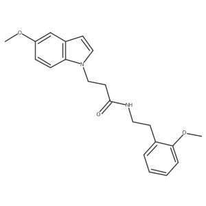 3-(5-methoxy-1H-indol-1-yl)-N-[2-(2-methoxyphenyl)ethyl]propanamide结构式