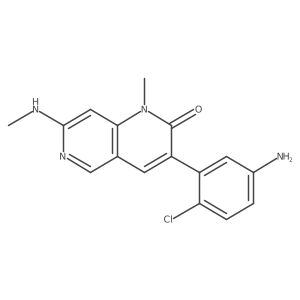 3-(5-amino-2-chlorophenyl)-1-methyl-7-(methylamino)-1,6-naphthyridin-2(1H)-one结构式