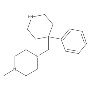 1-Methyl-4-((4-phenylpiperidin-4-yl)methyl)piperazine结构式