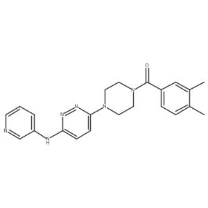 (3,4-Dimethylphenyl)(4-(6-(pyridin-3-ylamino)pyridazin-3-yl)piperazin-1-yl)methanone Structure