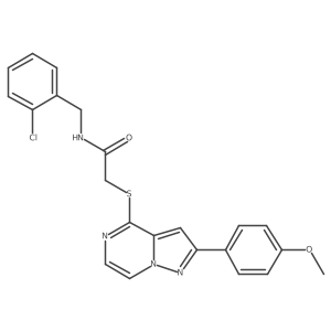 N-(2-chlorobenzyl)-2-{[2-(4-methoxyphenyl)pyrazolo[1,5-a]pyrazin-4-yl]sulfanyl}acetamide结构式