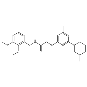 N-(2,3-dimethoxybenzyl)-2-{[6-methyl-2-(3-methylpiperidin-1-yl)pyrimidin-4-yl]oxy}acetamide Structure