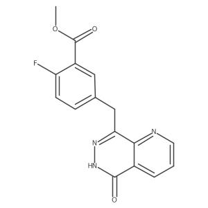Methyl 2-Fluoro-5-[(5-oxo-5,6-dihydropyrido[2,3-d]pyridazin-8-yl)methyl]benzoate结构式