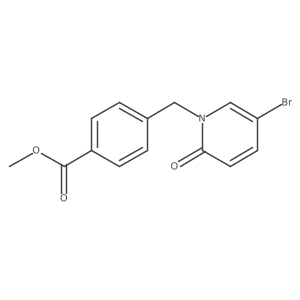 Methyl 4-((5-bromo-2-oxopyridin-1(2H)-yl)methyl)benzoate结构式
