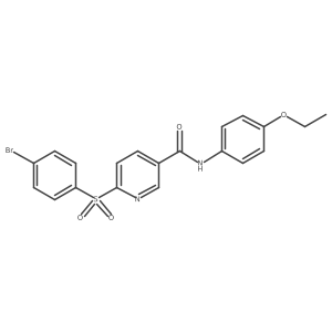 6-((4-bromophenyl)sulfonyl)-N-(4-ethoxyphenyl)nicotinamide结构式