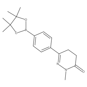 2-methyl-6-(4-(4,4,5,5-tetramethyl-1,3,2-dioxaborolan-2-yl)phenyl)-4,5-dihydropyridazin-3(2H)-one Structure