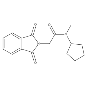 N-Cyclopentyl-1,3-dihydro-N-methyl-1,3-dioxo-2H-isoindole-2-acetamide Structure