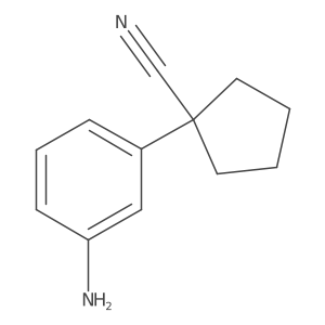 1-(3-Aminophenyl)cyclopentane-1-carbonitrile结构式