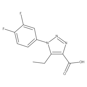1-(3,4-difluorophenyl)-5-ethyl-1H-1,2,3-triazole-4-carboxylic acid结构式