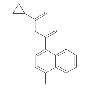 1-Cyclopropyl-3-(4-fluoro-1-naphthalenyl)-1,3-propanedione结构式