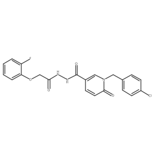 1-(4-chlorobenzyl)-N'-(2-(2-fluorophenoxy)acetyl)-6-oxo-1,6-dihydropyridine-3-carbohydrazide Structure