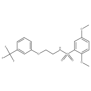 COc1ccc(OC)c(S(=O)(=O)NCCOc2cccc(C(F)(F)F)c2)c1结构式