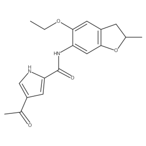 4-acetyl-N-(5-ethoxy-2-methyl-2,3-dihydro-1-benzofuran-6-yl)-1H-pyrrole-2-carboxamide结构式