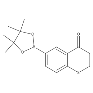 6-(4,4,5,5-Tetramethyl-1,3,2-dioxaborolan-2-yl)thiochroman-4-one结构式