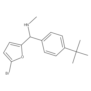 5-Bromo-I+/--[4-(1,1-dimethylethyl)phenyl]-N-methyl-2-furanmethanamine结构式