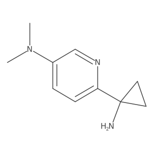 [6-(1-Amino-cyclopropyl)-pyridin-3-yl]-dimethyl-amine结构式