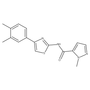 N-(4-(3,4-dimethylphenyl)thiazol-2-yl)-1-methyl-1H-pyrazole-5-carboxamide Structure
