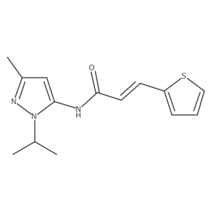 (E)-N-(1-isopropyl-3-methyl-1H-pyrazol-5-yl)-3-(thiophen-2-yl)acrylamide Structure