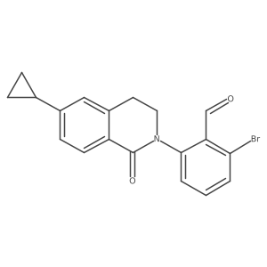 2-Bromo-6-(6-cyclopropyl-1-oxo-3,4-dihydro-1H-isoquinolin-2-yl)-benzaldehyde Structure