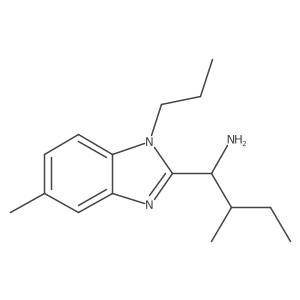 5-Methyl-I+/--(1-methylpropyl)-1-propyl-1H-benzimidazole-2-methanamine结构式