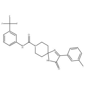 3-oxo-2-(m-tolyl)-N-(3-(trifluoromethyl)phenyl)-1,4,8-triazaspiro[4.5]dec-1-ene-8-carboxamide Structure
