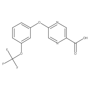 5-[3-(Trifluoromethoxy)phenoxy]pyrazine-2-carboxylic acid结构式