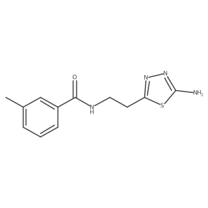 N-[2-(5-amino-1,3,4-thiadiazol-2-yl)ethyl]-3-methylbenzamide Structure