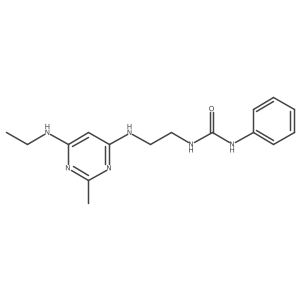 1-(2-((6-(Ethylamino)-2-methylpyrimidin-4-yl)amino)ethyl)-3-phenylurea Structure