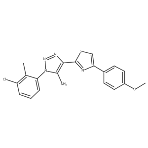 1-(3-chloro-2-methylphenyl)-4-[4-(4-methoxyphenyl)-1,3-thiazol-2-yl]-1H-1,2,3-triazol-5-amine Structure