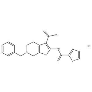6-Benzyl-2-(furan-2-carboxamido)-4,5,6,7-tetrahydrothieno[2,3-c]pyridine-3-carboxamide hydrochloride结构式