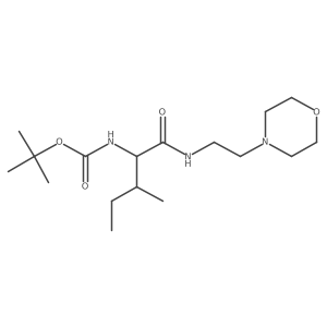 tert-Butyl ((2S,3S)-3-methyl-1-((2-morpholinoethyl)amino)-1-oxopentan-2-yl)carbamate结构式