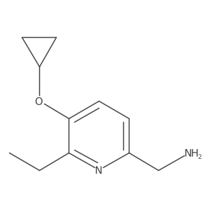 (5-Cyclopropoxy-6-ethylpyridin-2-YL)methanamine结构式