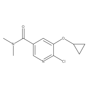 6-Chloro-5-cyclopropoxy-N,N-dimethylnicotinamide结构式