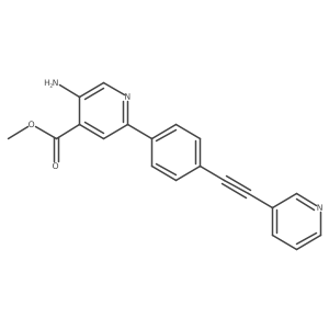 Methyl 5-amino-2-[4-[2-(3-pyridinyl)ethynyl]phenyl]-4-pyridinecarboxylate Structure