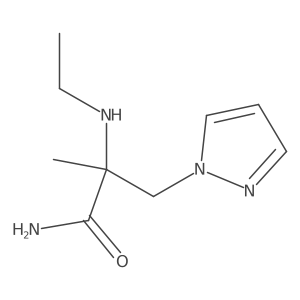 2-(Ethylamino)-2-methyl-3-(1h-pyrazol-1-yl)propanamide Structure